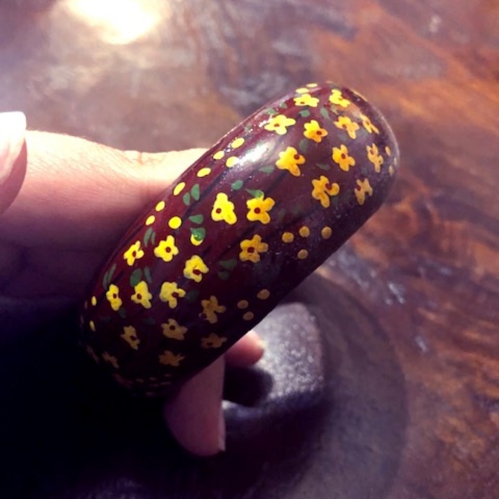 Hand-painted Wooden Bracelet
